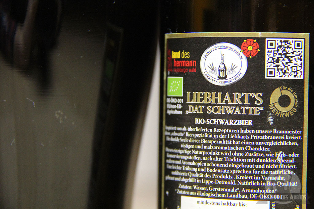 liebharts, liebhart's, liebhart, dat schwatte, schwarzbier, bio, bier, test, bewertung, biertest ,öko